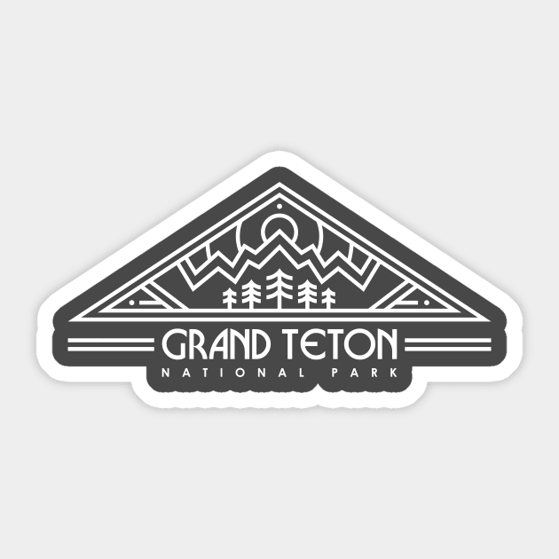 Grand Teton National Park Sticker by PodDesignShop